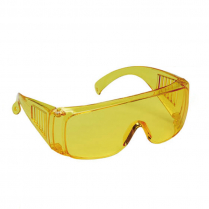 Hard Coated Lens Safety Spectacle - Yellow Temples
