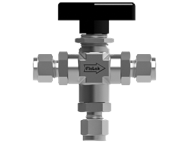 306-3-K-316 FLO-LOK 3-WAY VALVE (1/4" FxFxF)