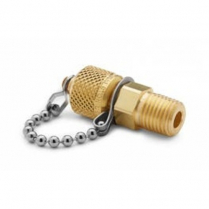 QTFT-2MB0 RALSTON 1/4" MNPT X MALE QT W/ CAP & CHAIN BRASS