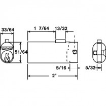Chicago Square Bolt File Cabinet Locks