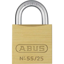 Abus Lock 55/25 C Solid Brass Padlock Economy Padlock