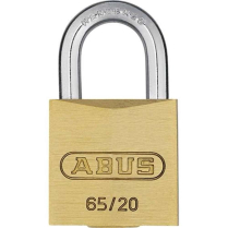 Abus Lock 65/20 C Solid Brass Padlock Economy Padlock