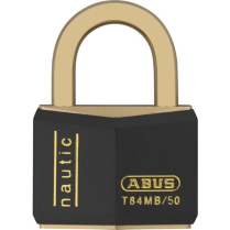 Abus Lock T84MB/50 Solid Brass Black Gold Padlock