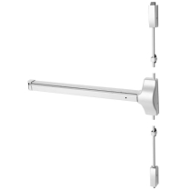 Corbin Russwin ED2400 Leaf Pull Nightlatch LHR Wht Suede Stl