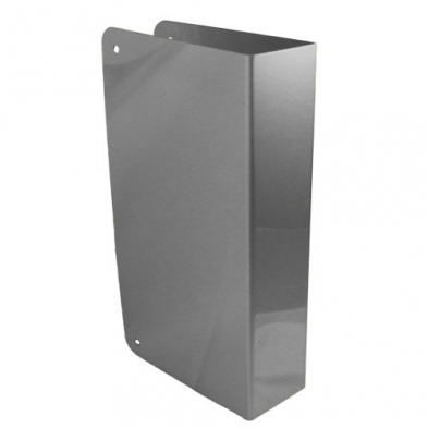 Don Jo Wrap-Around, Stainless, Blank, 1 3/4" Door, 9"