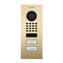 Doorbird D1102V-F US3 Video Two Buttons Brass