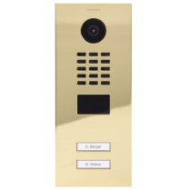 Doorbird D2102V US3 Video Box Ethernet Two Buttons Brass