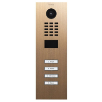 Doorbird D2104V US4 Video Box Ethernet Four Buttons Brass