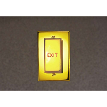 Dortronics W5286-P25xE1 Single Psh Switch Push Exit Blk Lttr