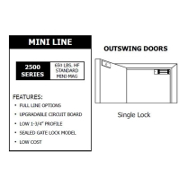 DynaLock 2511 Single Outswing Electromagnetic MiniMag Lock