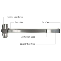 Inox ED70FRIM4832D ED70 Series Exit Device RIM 48Fire Stl
