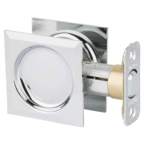 Kwikset 334 Passage Square Pocket Door Lock for Sliding Door