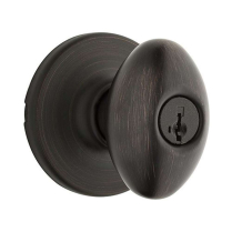 Kwikset 400A0 11P SMT Aliso Knob Venetian Bronze Keyed Entry