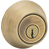 Kwikset 660 5 SMT RCAL Deadbolt Antique Brass Single Cyl SMT