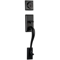 Kwikset 800HE 514 SMT Hawthorne Iron Black Handleset Lip