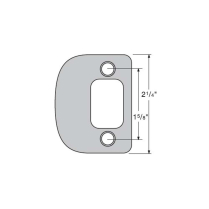 Kwikset 85303-3 Deadbolt Strike Brass Full Lip Round Corners