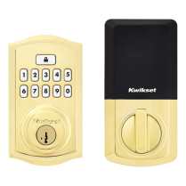 Kwikset 260 Keypad Deadbolt Traditional Polished Brass