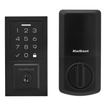 Kwikset 270 Touchpad Deadbolt Contemporary Matte Black