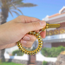 Lucky Line 4108105 Wrist Coil Gold NKR 5 per pack