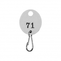 Lund 504-NUM Standard 3/64" Fibre Colored Tag Numbered