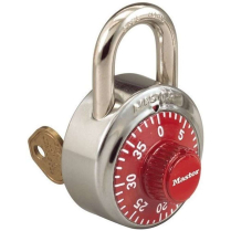 Master Lock 1525RED-V629 Combination Padlock w/ Key Override