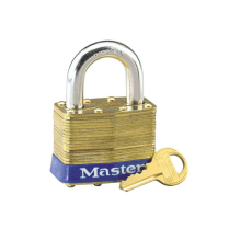 Master Lock 4BKA Padlock 1-9/16 Brass Brass Shackle KA 3900