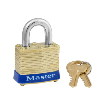 Master Lock 4D Padlock 1-9/16" Brass Carded KD