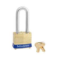 Master Lock 4LHKA Padlock 1-9/16 Brass 2 Shackle Keyed 0932