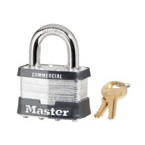 Master Lock 5 Laminated Padlock 4-Pin Tumbler Steel