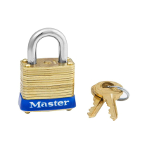 Master Lock Padlock Brass 1-1/8" Keyed to P394