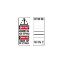 Master Lock S141LDELEN (411) Multilingual Padlock Label
