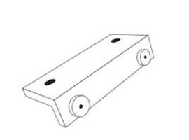 Rixson 60131-626 Lock Edge Applied Stop, Center Hung Doors