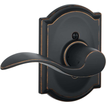 Schlage F170 ACC 716 CAM LH Accent Dummy Lever Camelot Rose