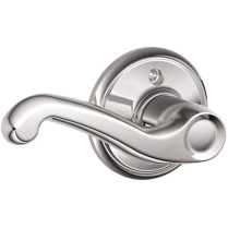 Schlage F170 FLA 625 LH Flair Bright Chrome Dummy Lever