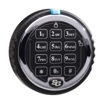 S&G 2007102 Titan Elec Safe Lock Sqr Dual Time Keypad Chrm