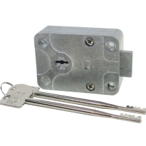 S&G 6870008 High Security Key Lock Sqr Bolt 2 Nickel Plated