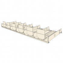 Product Pusher Kit, 6 Facings, 48" W x 22" D