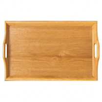 Natural Wood Serving Tray 25" x 16" x 2