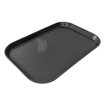 Rectangular Fiberglass Market Tray 10 x 15 x 1" Black