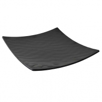 Square Melamine Plate 11.5 x 11.5  x 1.5" Black
