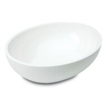 Delfin Melamine Oval Bowl Metro 11.5 x 9.5 x 3.5" White