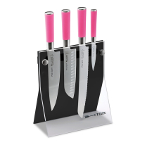 F.Dick Pink Spirit Acrylic Knife Block Set 4pc