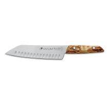 F.Dick VIVUM Santoku Knife Kullenschliff Birch 7"