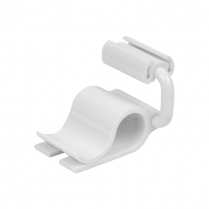 Dalebrook White Polycarbonate Adjustable Ticket Clamp  20mm