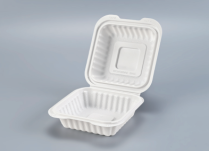 PP White Hinged Container 6x6x2.8'' 250pcs/cs