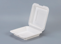 PP White Hinged Container with vent 8x8x2.7'' 150pcs/cs