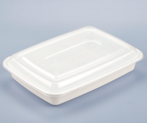 LRR 58oz White Rectangle Container (TY58) 150set/cs
