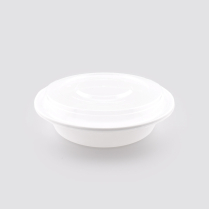LRR 24oz (R24)  White Round Container 150set/cs