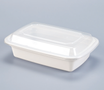 LRR 24oz White Rectangle Container (E24) 150set/cs
