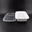 LRR 24oz White Rectangle Container (E24) 150set/cs
